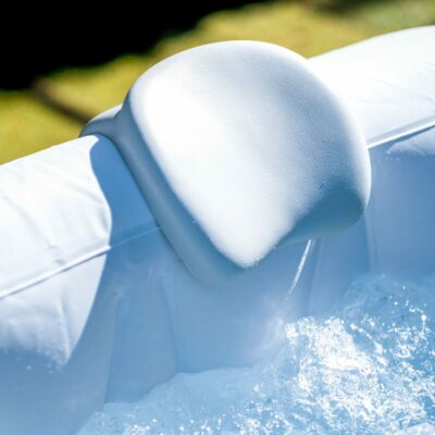 Appuie tête pour spa gonflable - Dimensions : 23 x 23 x 12 cm - Couleur : Gris