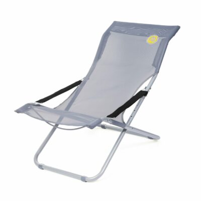 Fauteuil loggia 3 positions textilène O'Sun - Structure pliable - Couleur : Gris