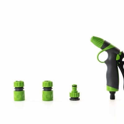 Kit complet pistolet d'arrosage et nettoyage ajustable + raccords d'arrosage - Suan