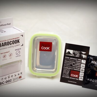 Boite alimentaire rectangulaire auto chauffante Barocook - Contenance : 320 ML - Facile d'utilisation