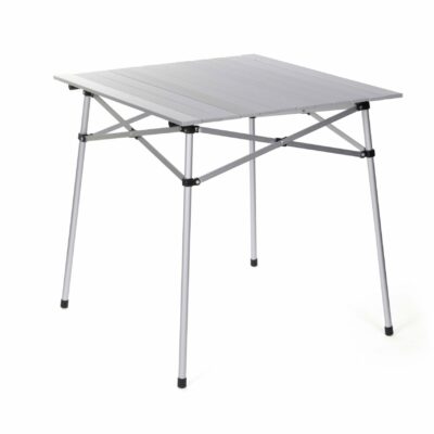 Table à lattes en aluminium O'Camp - Sac de transport inclus - Dim : 70 x 70 x 70 cm
