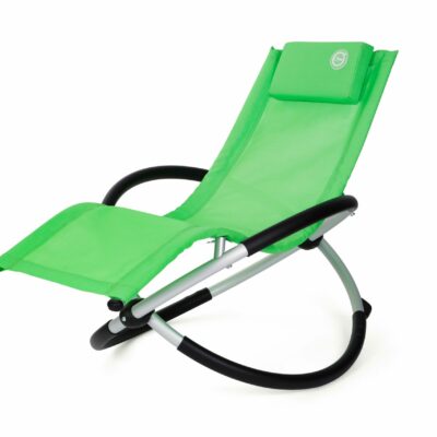 Transat à bascule enfant O'Kids - Structure pliable et confortable - Couleur : Vert