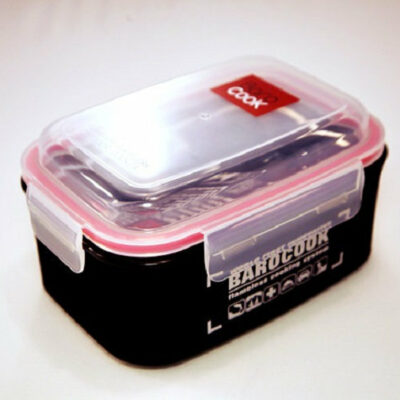 Boite alimentaire rectangulaire auto chauffante Barocook - Contenance : 850 ML - Facile d'utilisation