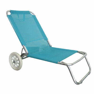 Chaise de plage avec roulettes O'Beach - Dimensions : 124 x 64 x 82 cm