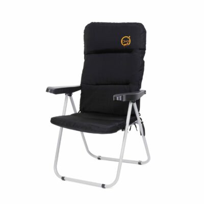 Fauteuil confort O'camp - Structure Pliable et Confortable - Couleur : Noir