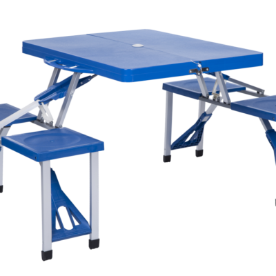 Table valise avec banc 4 personnes - BLEU - Kingcamp