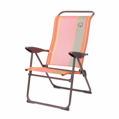 Fauteuil de camping 5 positions O'camp - Structure pliable - Couleur : Orange