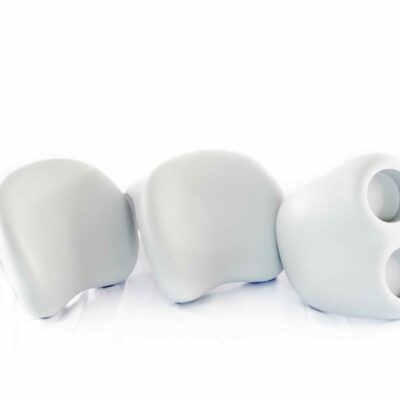 Lot de 2 appuies têtes et 1 porte gobelet pour spa gonflable Ospazia - Dimensions : 23 x 23 x 20 cm - Couleur : Gris