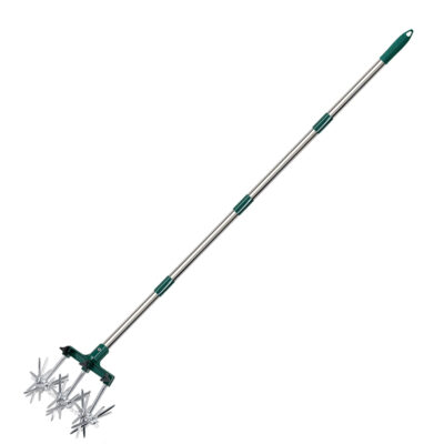 Scarificateur émietteur 3 roues avec manche télescopique - Dim : 180x15x13 cm - Suan